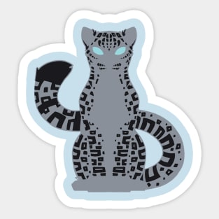 Minimalist Snow Leopard Sticker